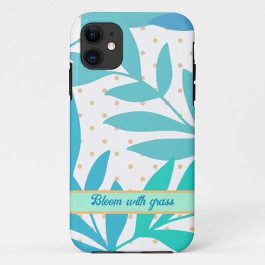 Trendy pastel verlaat iPhone Case (Achterkant)