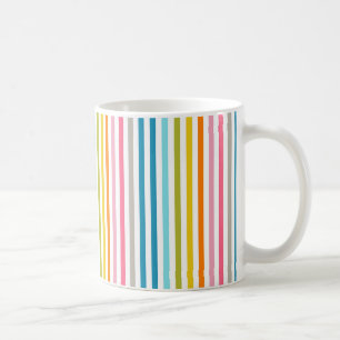 Trendy  pastelkleuren strepen koffiemok
