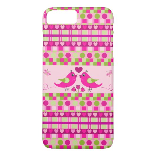 Trendy Patronen en Tortelduifjes Case-Mate iPhone Case (Achterkant)