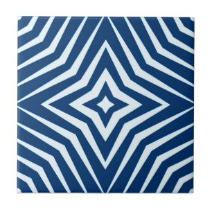 Trendy patroon met sterren wit en blauw M5 Tegeltje