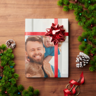 Trendy patroon Verjaardag upload je afbeelding cre Cadeaupapier