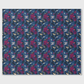 Trendy Pattern accessoires, abstract blauw roze Cadeaupapier (Vlak)