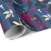 Trendy Pattern accessoires, abstract blauw roze Cadeaupapier (Rol Hoek)