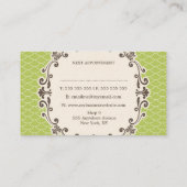 Trendy Pattern Hair Stylist Appointkaarten Afsprakenkaartje (Achterkant)