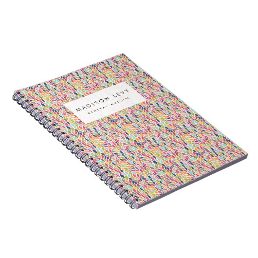 Trendy Patterned Personalized Journal Notitieboek (Rechterzijde)