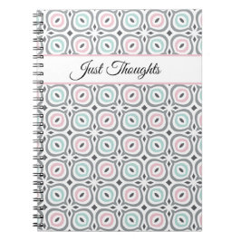 Trendy patterns of pastel gray, pink and blue  notitieboek