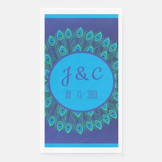 TRENDY PAUW PATROON AANGEPASTE TEKST IN GROEN BLAU SERVET (Voorkant)