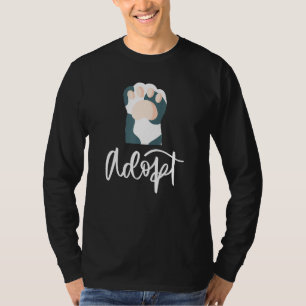 Trendy Paw Print Cat Dog Animal Rescue Pets T-shirt