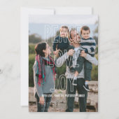 Trendy Peace Love Joy Overlay Carte Appartement (Devant)