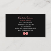 Trendy Peach Leopard Print Wedding Planner Visitekaartje (Achterkant)