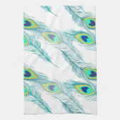 Trendy Peacock Feather Pattern Print Theedoek (Verticaal)