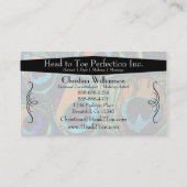 Trendy Peacock Feathers Visitekaartje (Achterkant)