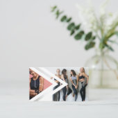 Trendy Personal Fitness Trainer 2 Monogram Visitekaartje (Staand voorkant)