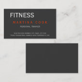 Trendy Personal Trainer Carte de visite moderne (Devant / Derrière)