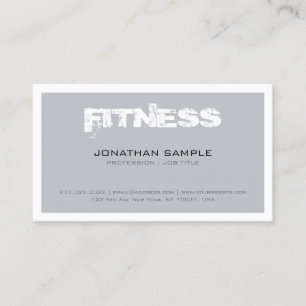 Trendy Personal Trainer Fitness Professional Plain Visitekaartje