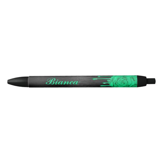 Trendy Personalized Dripping Rozen Pen n Groen (Voorkant)