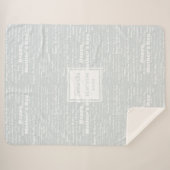 Trendy Personalized Gift for Her Hand Drawn Texts Sherpa Deken (Voorkant (horizontaal))