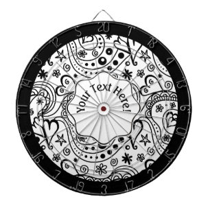 Trendy Personalized Hearts and Love Doodle Pattern Dartbord
