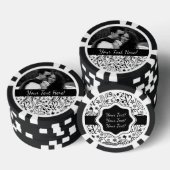 Trendy Personalized Hearts and Love Doodle Pattern Pokerchips (Opstapeling)