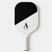 Trendy Personalized Youthful black white Design Pickleball Paddle (Achterkant)