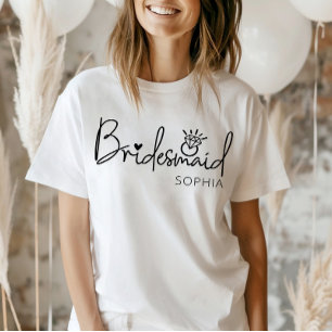 Trendy Persoonlijke Bruidsmeisjesjurk T-shirt