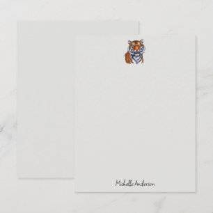 Trendy Persoonlijke Tijger Briefpapier Notitiekaartje