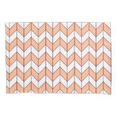 Trendy Perzik Bourgondische visgraat Chevron Patro Kussensloop (Voorkant-Links)