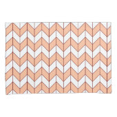 Trendy Perzik Bourgondische visgraat Chevron Patro Kussensloop (Voorkant-Rechts)