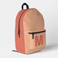 Trendy perzik terra cota met Monogram naam