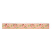 Trendy perzikkleur Waterverf Fruit Lint (Voorkant)