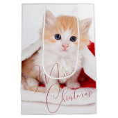 Trendy Pet Lovers Vrolijk Kerstfeest Medium Cadeauzakje (Achterkant)