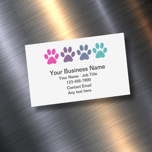 Trendy Pet Thème Cartes de visite magnétiques