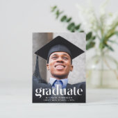 Trendy Photo Graduation Party Uitnodiging Briefkaart (Staand voorkant)