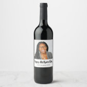 Trendy Photo Happy Mothers Day Wijn Etiket (Voorkant)