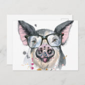 Trendy Pig Briefkaart (Voorkant / Achterkant)