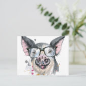Trendy Pig Briefkaart (Staand voorkant)