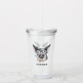 Trendy Pig | Jouw namen toevoegen Acryl Drinkbeker (Voorkant)