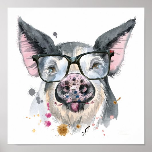 Trendy Pig Poster (Voorkant)