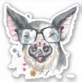 Trendy Pig Sticker (Voorkant)