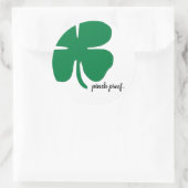 Trendy Pinch Proof Shamrock Design Ronde Sticker (Tas)