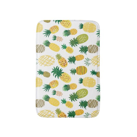Trendy Pineapple Pattern Badmat (Voorkant Verticaal)