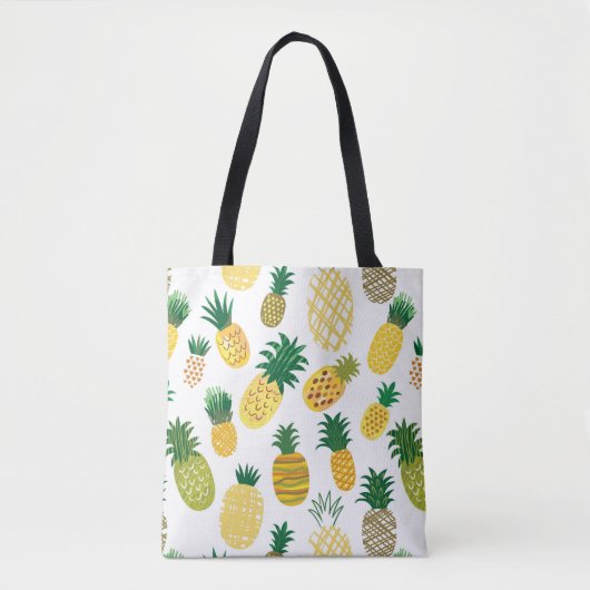 Trendy Pineapple Pattern Draagtas (Voorkant)