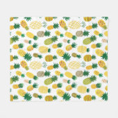 Trendy Pineapple Pattern Fleece Deken (Voorkant (Horizontaal))