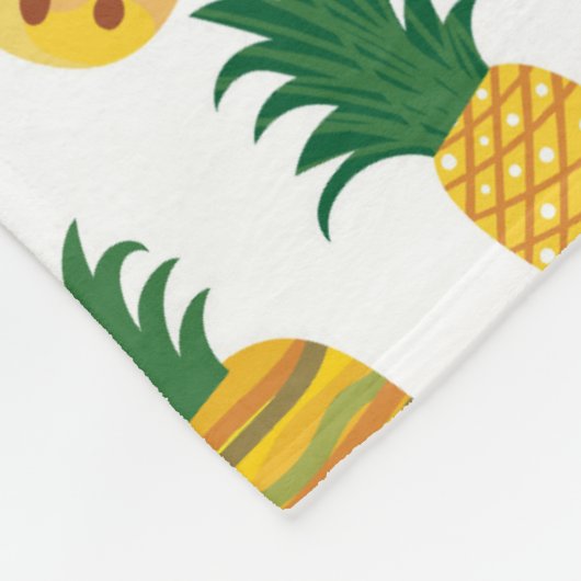 Trendy Pineapple Pattern Fleece Deken (Hoek)