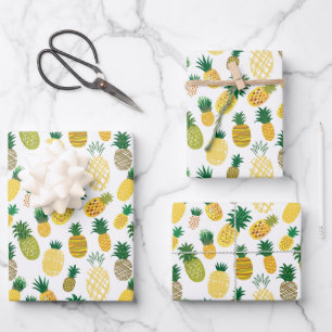 Trendy Pineapple Pattern Inpakpapier Vel