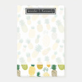 Trendy Pineapple Pattern | Jouw namen toevoegen Post-it® Notes (Voorkant)