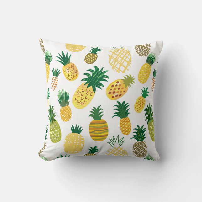 Trendy Pineapple Pattern Kussen (Voorkant)