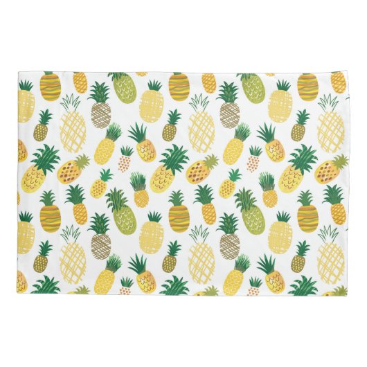 Trendy Pineapple Pattern Kussensloop (Achterkant-Links)