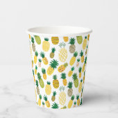 Trendy Pineapple Pattern Papieren Bekers (Achterkant)