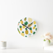 Trendy Pineapple Pattern Ronde Klok (Huis)